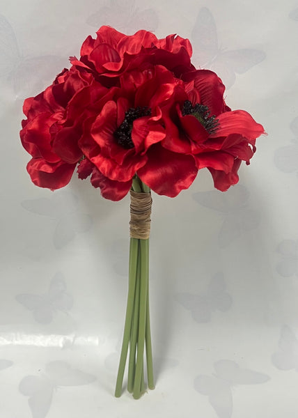 Artificial Poppy Bundle -Red
