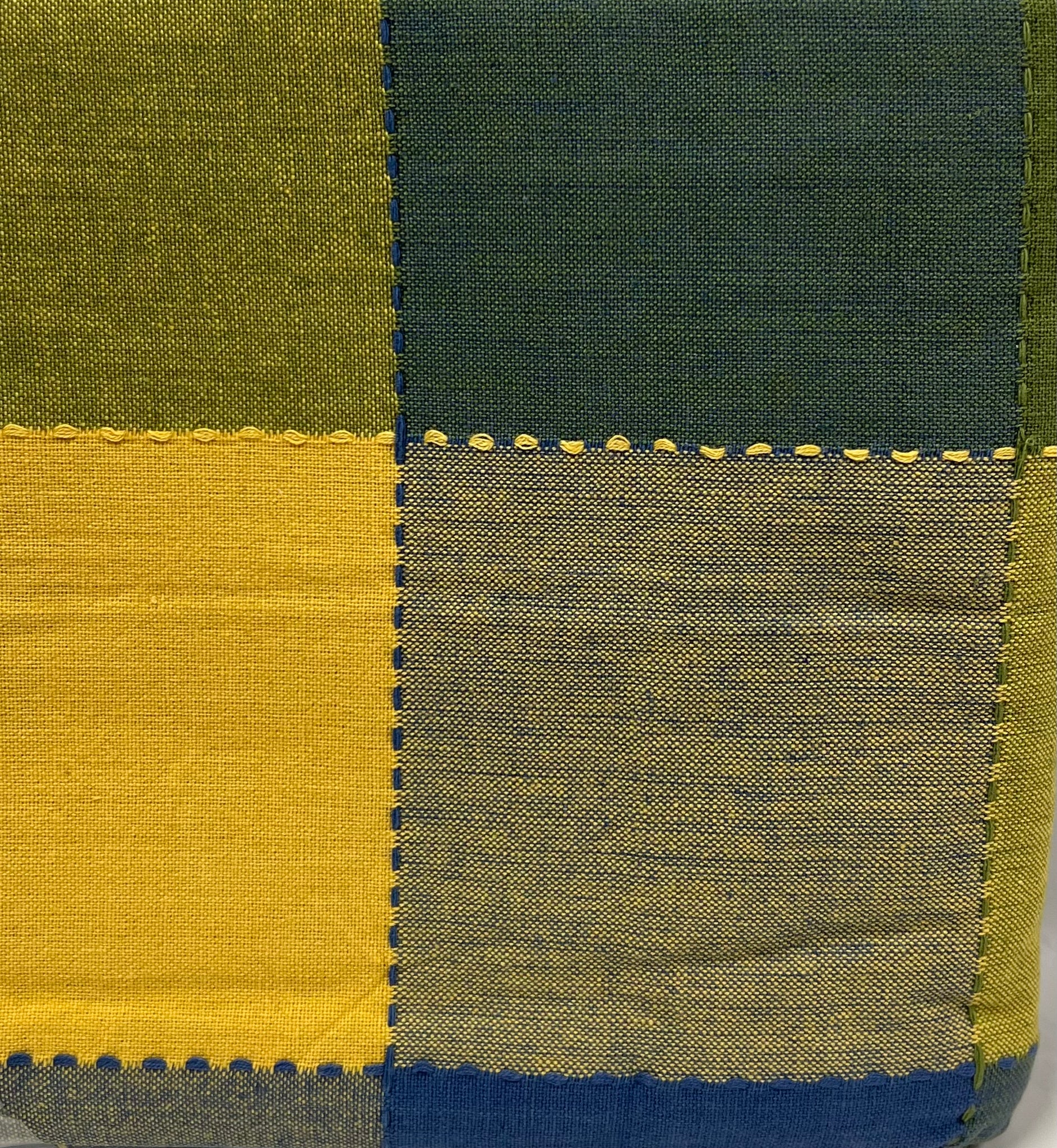 Table Cloth- Caribbean Check -Navy/Yellow/Olive
