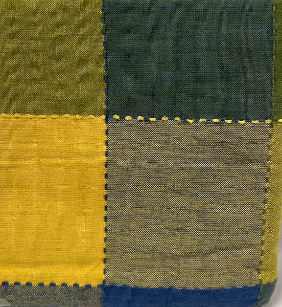 Table Cloth- Caribbean Check -Navy/Yellow/Olive