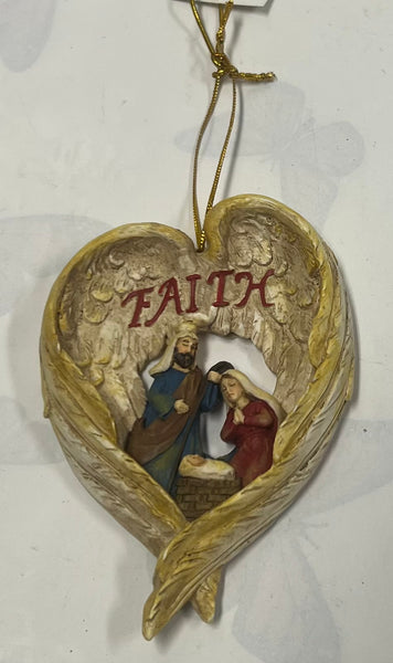 Holy Family Tree Ornament -Wings