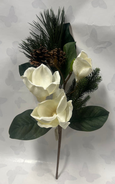 Magnolia With Pinecone Spray