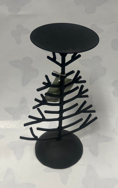 Black Metal Tree Candle Holder