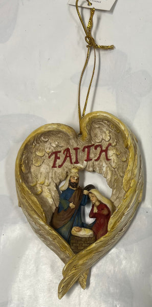 Holy Family Tree Ornament -Wings