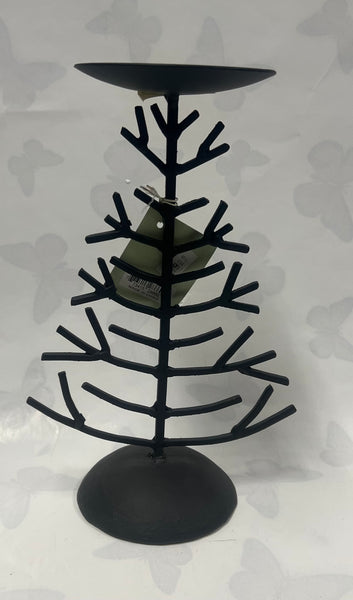 Black Metal Tree Candle Holder