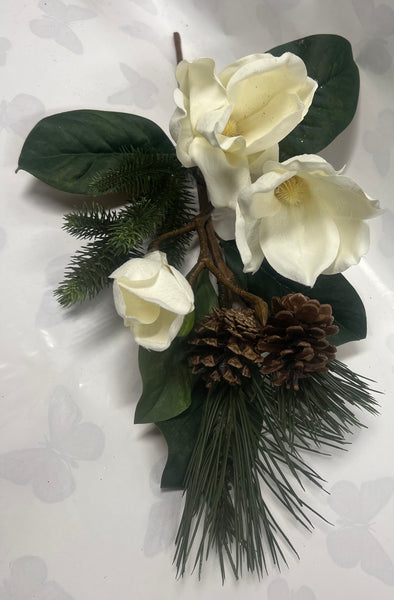 Magnolia With Pinecone Spray