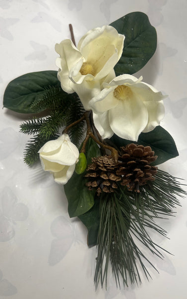 Magnolia With Pinecone Spray