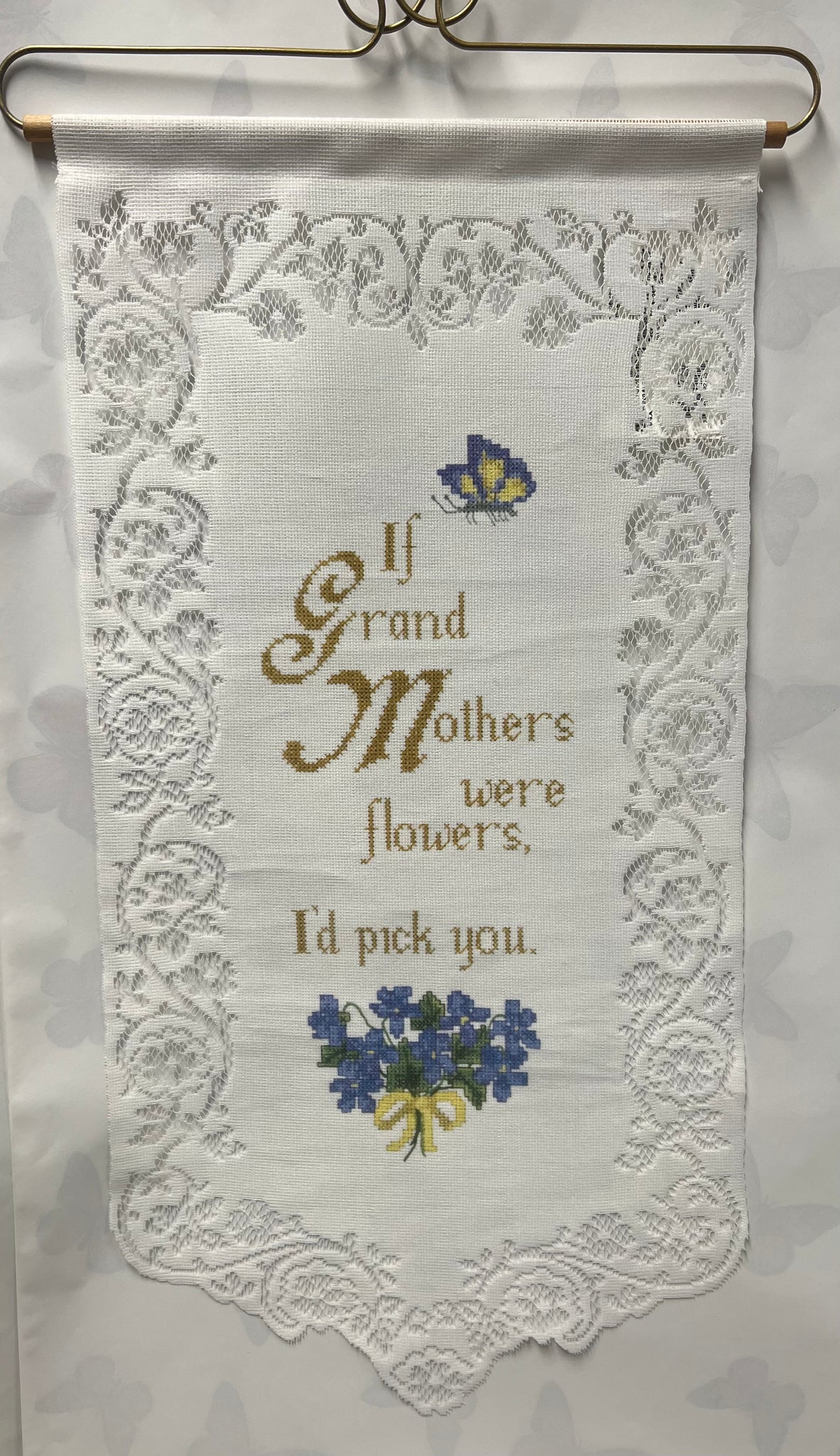 Tracery With Grandmother -Lace Wall Hanging