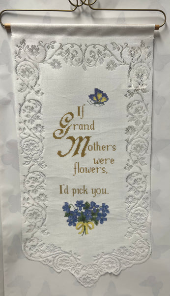 Tracery With Grandmother -Lace Wall Hanging