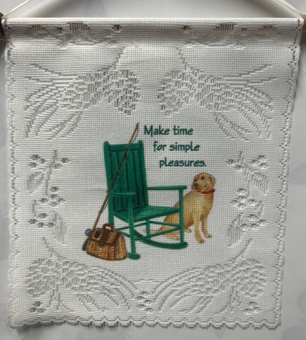 Simple Pleasures -Small Lace Wall Hanging