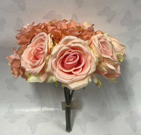 Rose/ Hydrangea Bunch -Peach