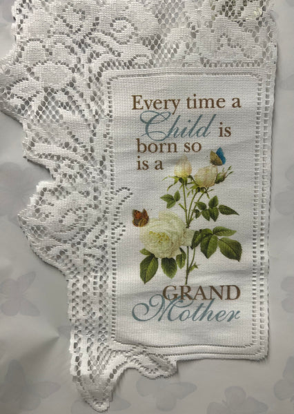 Child & Grandmother -Lace Wall Hanging