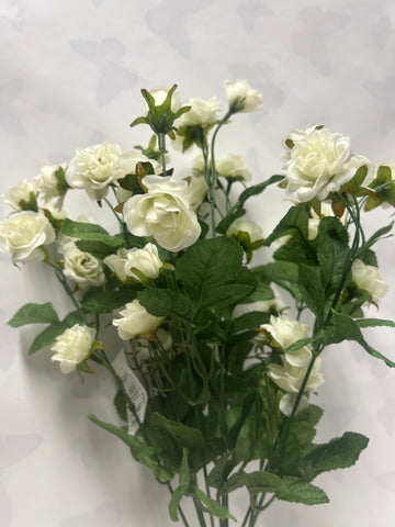 Mini Rose Bush -Off White