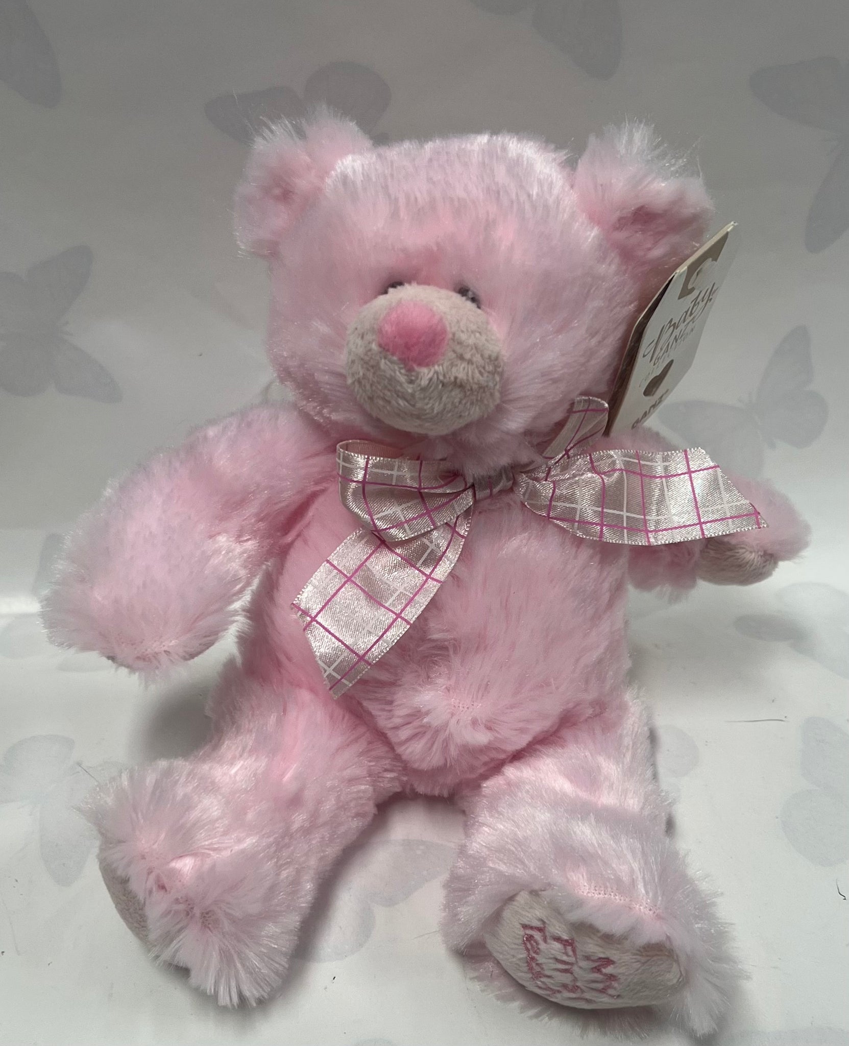 Plush Bear My First Teddy Pink Keepsakes and Memories Inc