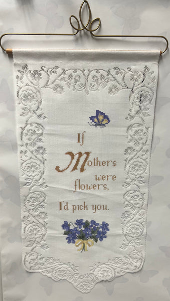 Tracery With Mother -Lace Wall Hanging