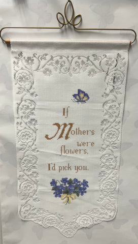Tracery With Mother -Lace Wall Hanging