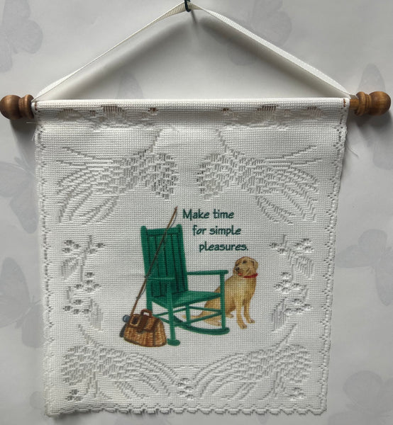 Simple Pleasures -Small Lace Wall Hanging