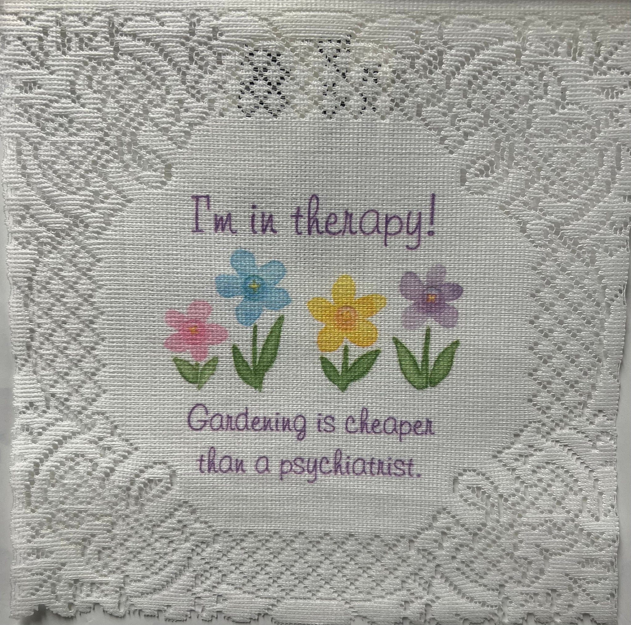 Garden Therapy -Small Lace Wall Hanging