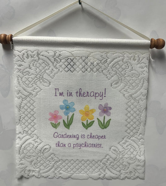 Garden Therapy -Small Lace Wall Hanging