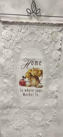 Where Your Mother Is -Lace Wall Hanging