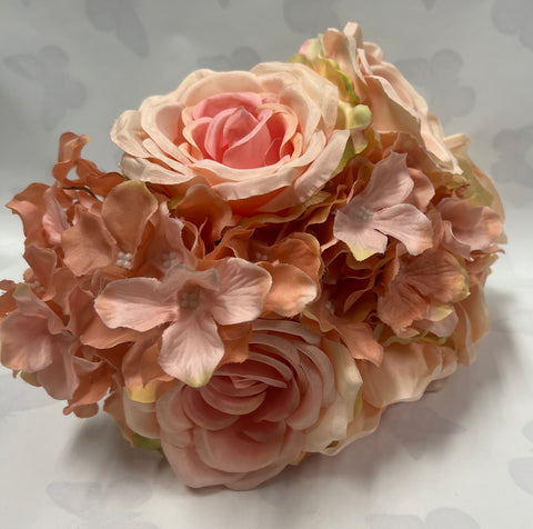 Rose/ Hydrangea Bunch -Peach