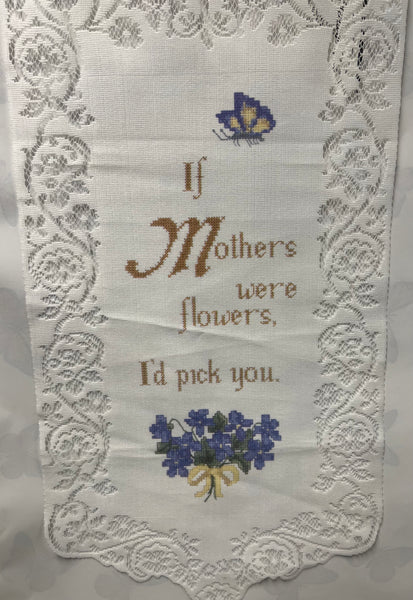 Tracery With Mother -Lace Wall Hanging