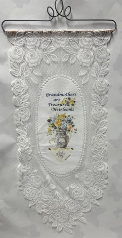 Treasured Heirlooms -Lace Wall Hanging
