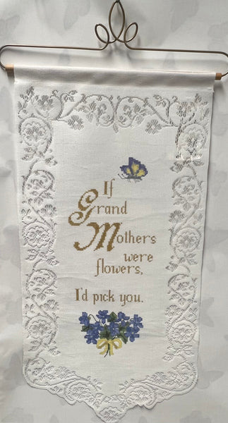 Tracery With Grandmother -Lace Wall Hanging