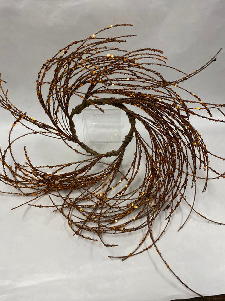 Copper Glitter Wreath/ Candle Ring