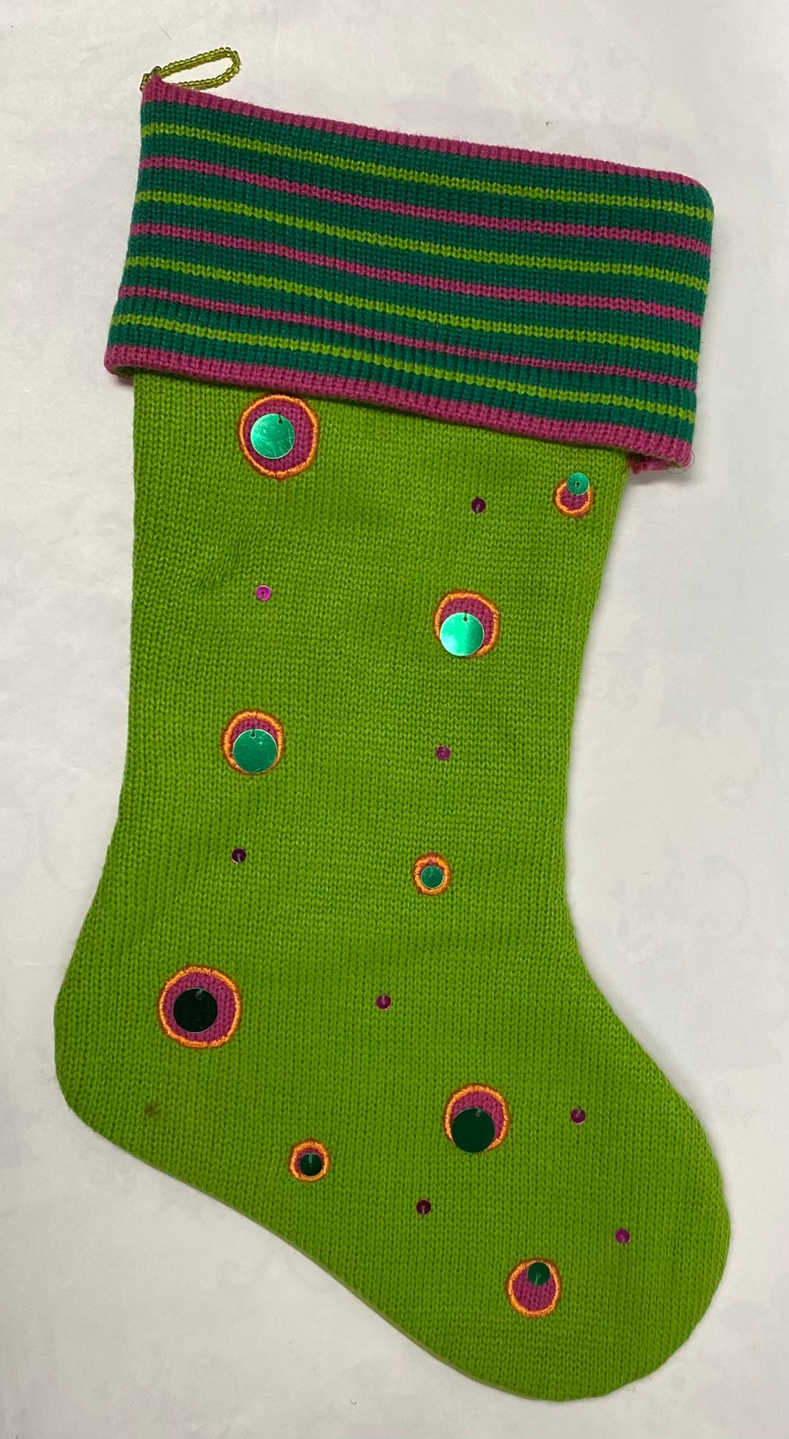 Knit Stocking -Green