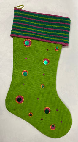 Knit Stocking -Green