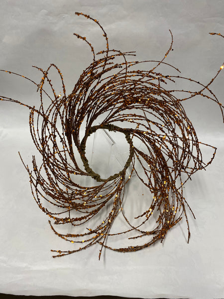 Copper Glitter Wreath/ Candle Ring