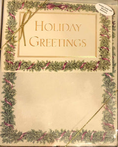 Christmas card/ stationary set- Holiday Greetings