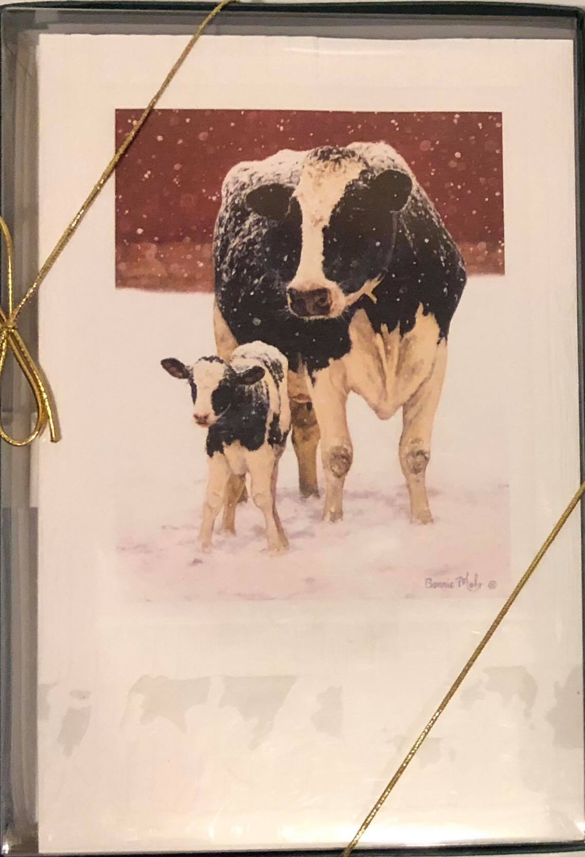 Boxed Christmas Card "Cows"