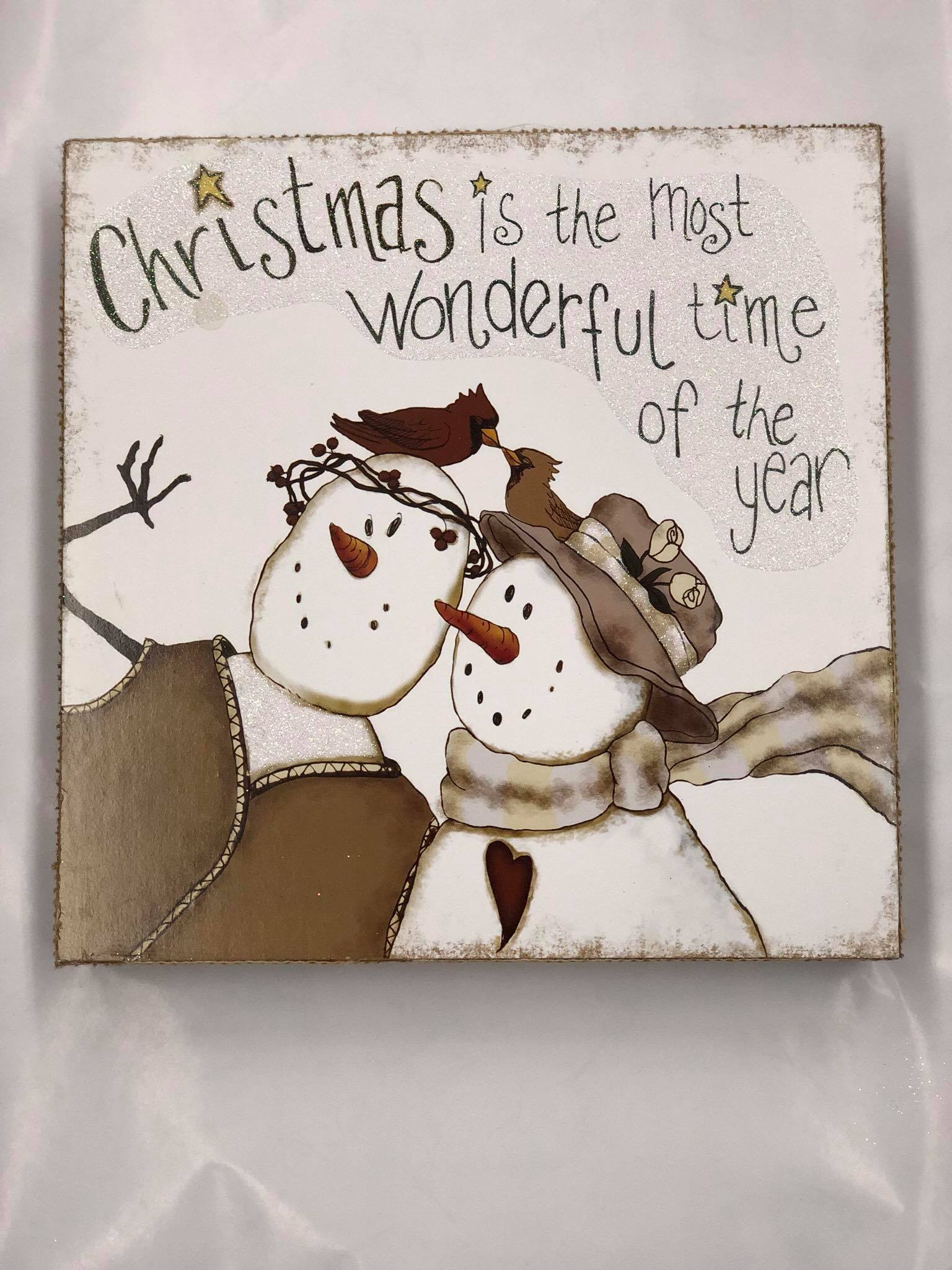"Christmas is the most wonderful time of the year"- Box Sign