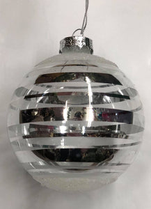 Glass tree ornament "Silver rings"