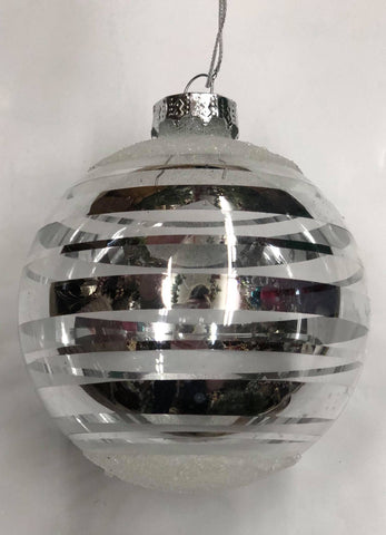 Glass tree ornament "Silver rings"
