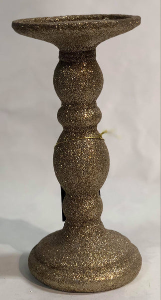 Champagne glitter candle holder -small