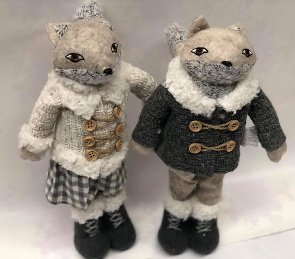 Plush Fox -Grey