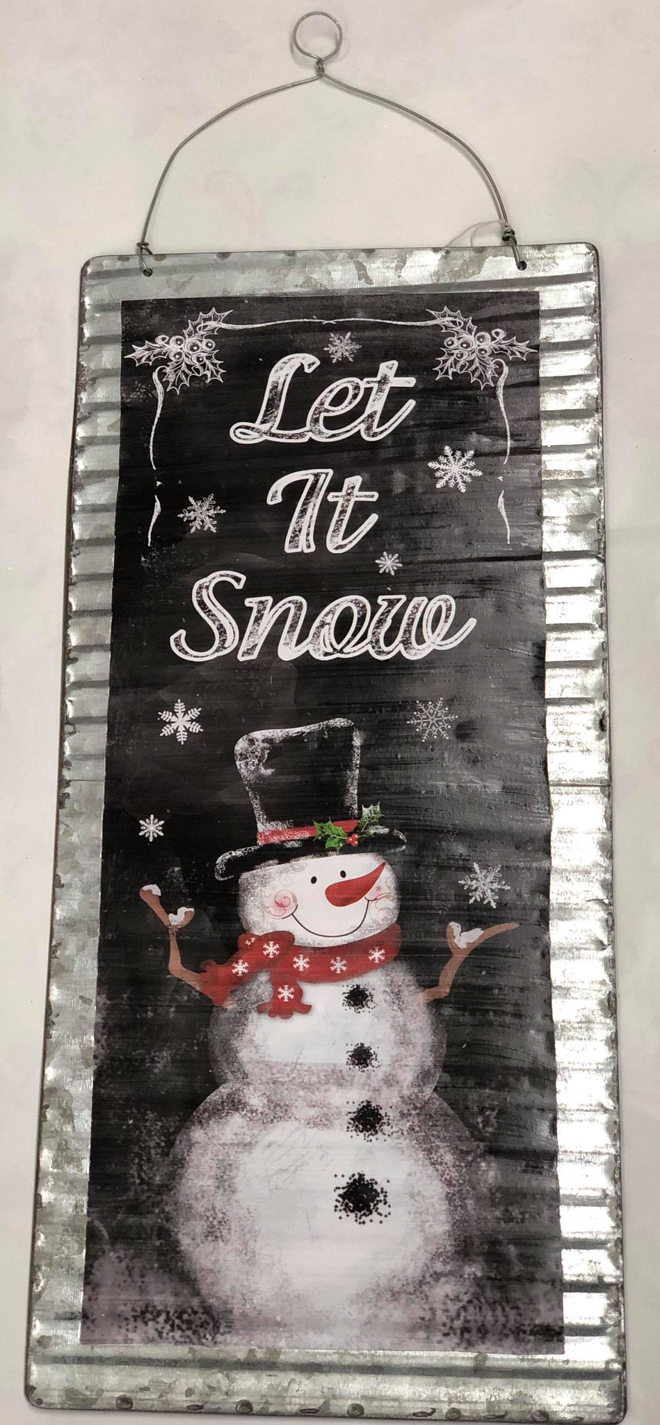 Metal "Let It Snow" Sign