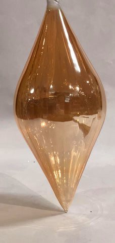 Lg glass ellipse ornament