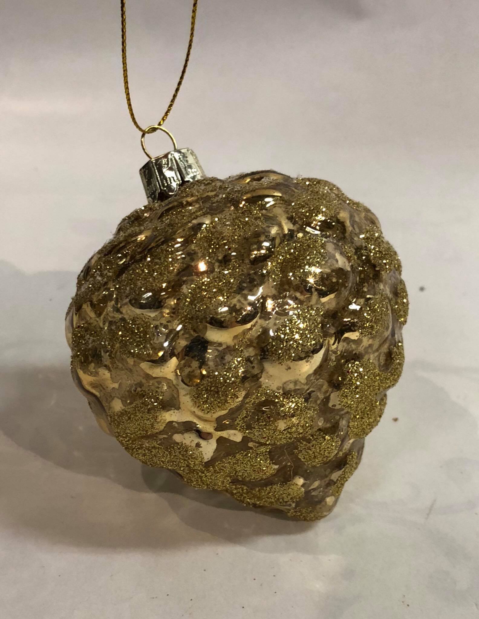 Gold pinecone tree ornament