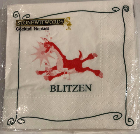 Cocktail Napkin- Blitzen