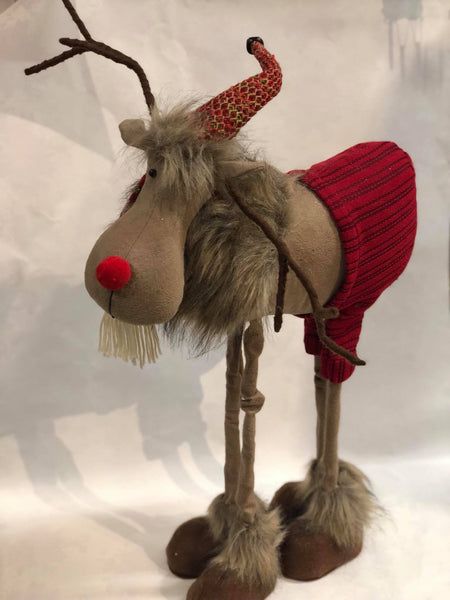 Large plush deer