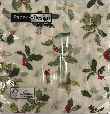 Luncheon Napkin- Classic Holly