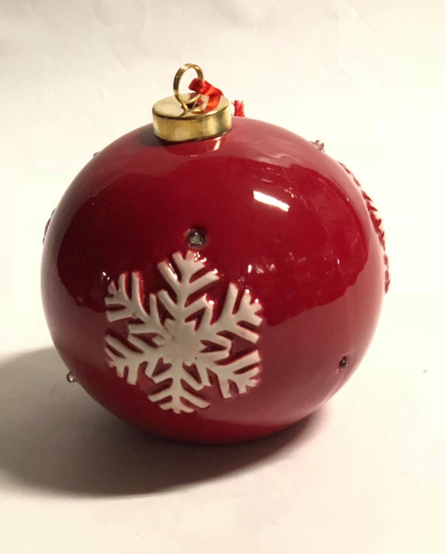 Red light up tree ornament