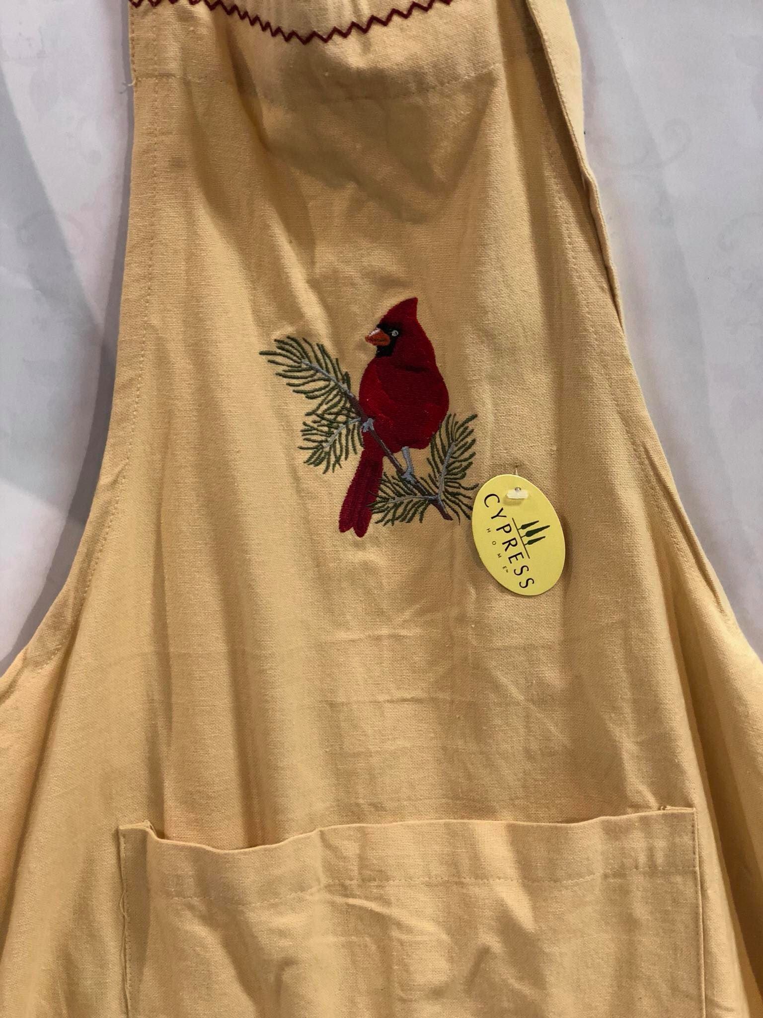 Winter song birds apron