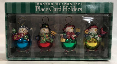 Snowman place card holder set
