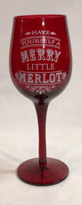 Red wine glass "Merry Merlot"