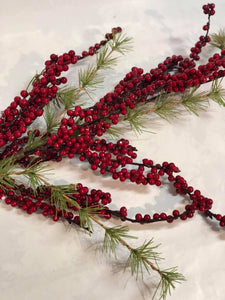 Red "Outdoor" berry stem with greens