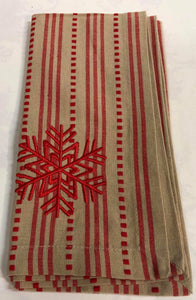 Red Snowflake Napkin